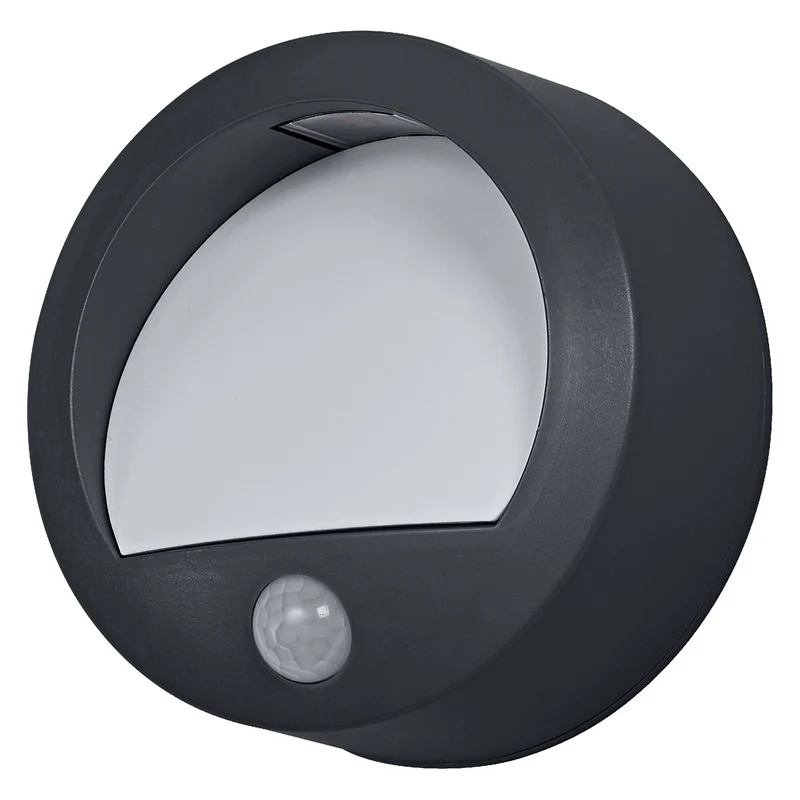 OSRAM Außenwandleuchte, Dark Grey, 1,7 W, 70 lm, 3000 K, 50° Abstrahlwinkel, IP44, Batterie, USB‑C Ladezeit 5,5 h, 25. 000 h Lebensdauer