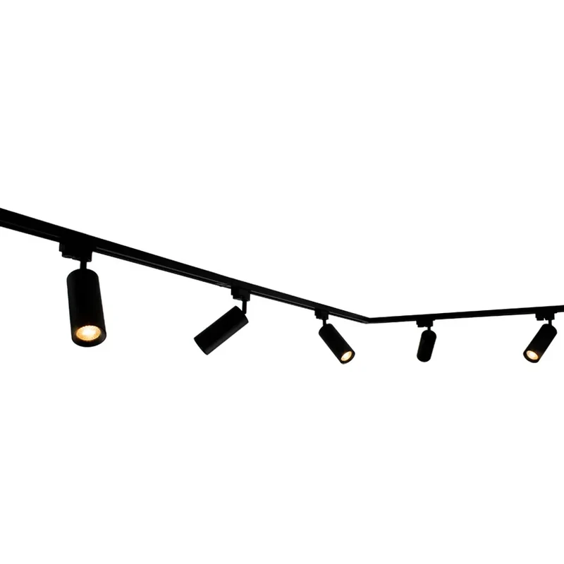 LED 1-Phasen-Schienen | Schwarz | 1 Meter | Inklusive 3 Schienenspots
