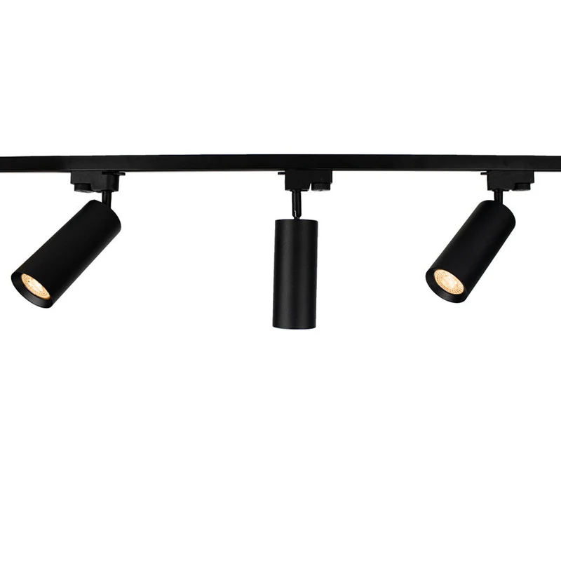LED 1-Phasen-Schienen | Schwarz | 1 Meter | Inklusive 3 Schienenspots