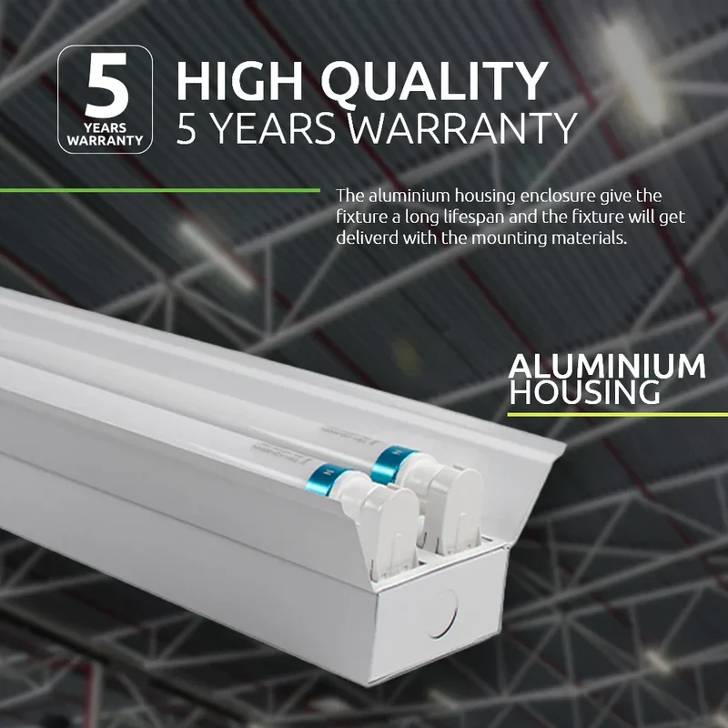 LED TL-Leuchte 120 cm (doppelt) mit Reflektor | Inkl. 2x LED-Leuchtstoffröhre 18W