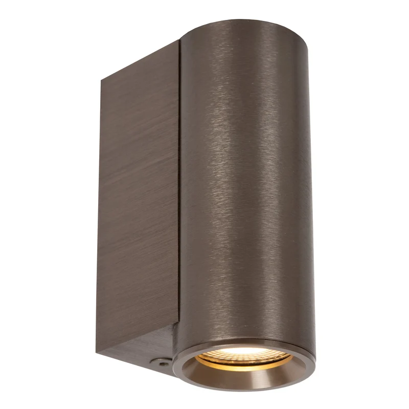 Wandstrahler Dupla 1-flammig Zylinderform Aluminium dimmbar