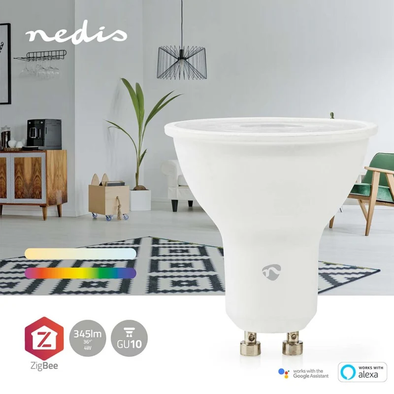 Intelligente LED-Wandleuchte | Zigbee | San Diego | Leuchtmittel inklusive | Hue-kompatibel | Schwarz