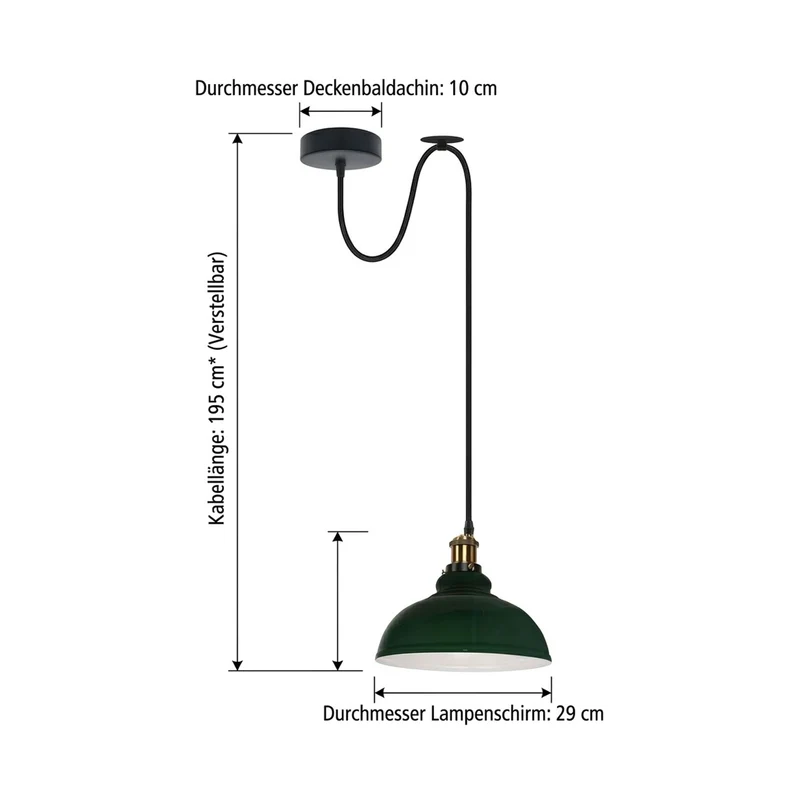Affenschaukel Pendelleuchte – Dezentrale Hängelampe Loft | Ø 29cm | E27 ~3864