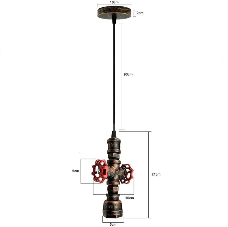 Steampunk Pendelleuchte Kupfer Industrial | LEDSONE ~3839