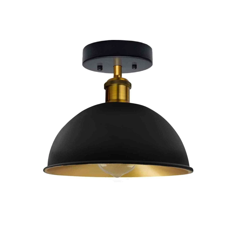 Industrie Deckenleuchte Vintage E27 Halb Unterputz Lampe ~3944
