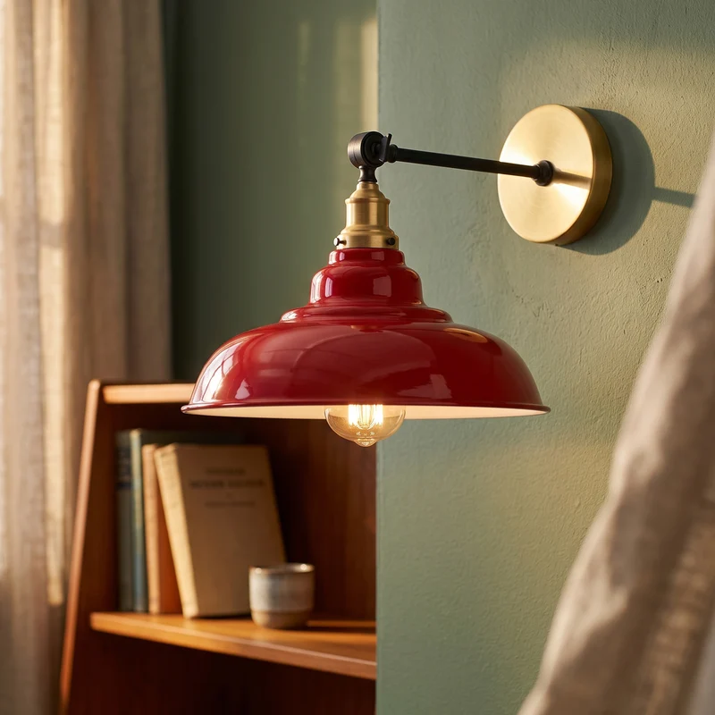 Verstellbare Wandleuchte – Vintage Fabrik Industrie Wandlampe | Ø 32cm | E27 ~3965