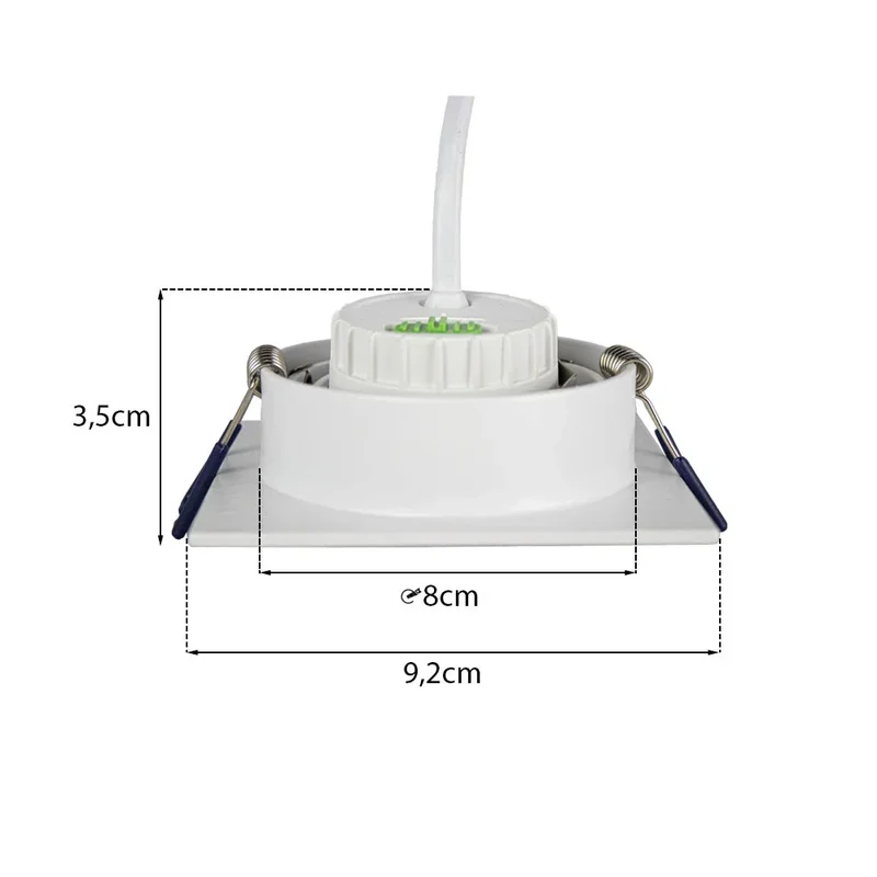 Zigbee smart Einbaustrahler Weiß 4,7W | Quadratisch | 80mm | HUE-kompatibel | RGB-CCT