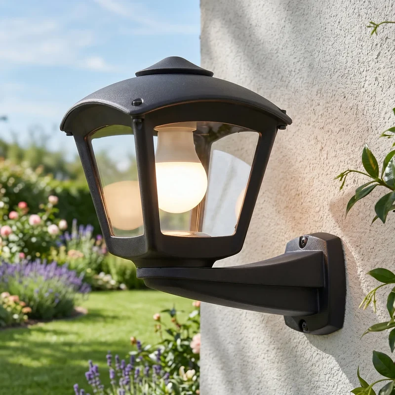 Vintage Außenwandleuchte IP55 Schwarz E27 Gartenleuchte~3830