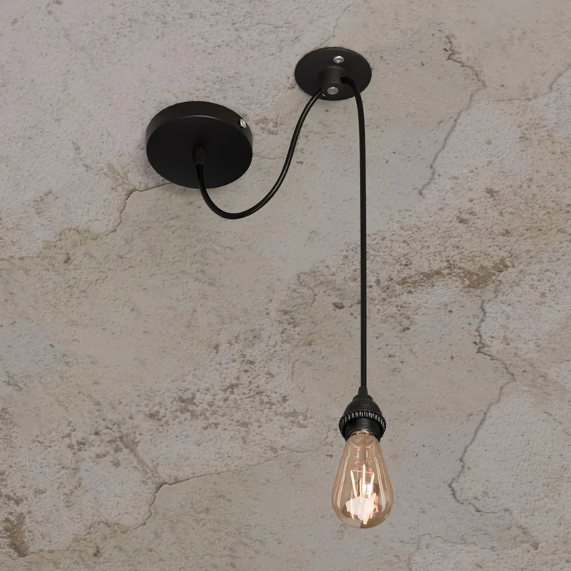 Industrial Swag Pendellampe – Dezentrale Loft Lampe Esstisch | 2m | E27 ~4003