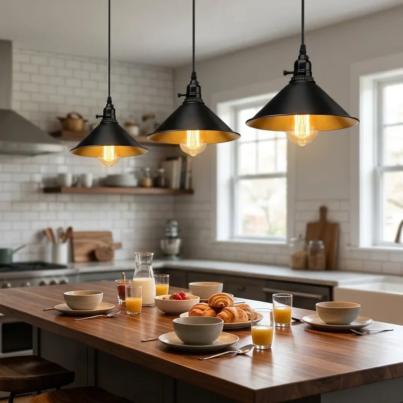Industrie Pendelleuchte mit Drehschalter – E27 Retro Bunte Küchenlampe~ 3362