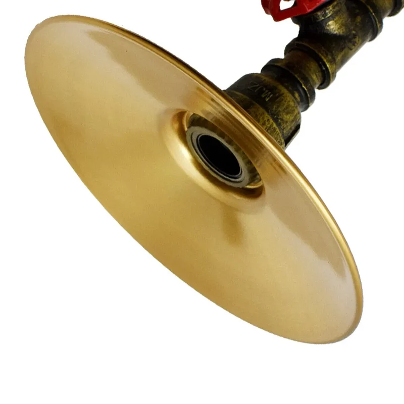 Wasserrohr Pendelleuchte – Vintage Steampunk Hängelampe Teller | E27 ~3983