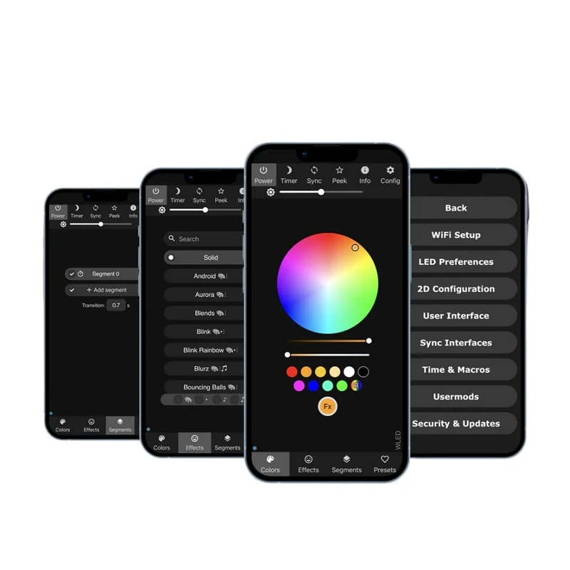 WLED ESP32 WiFi LED-Controller für SPI & PWM LED-Streifen (5-24 V)