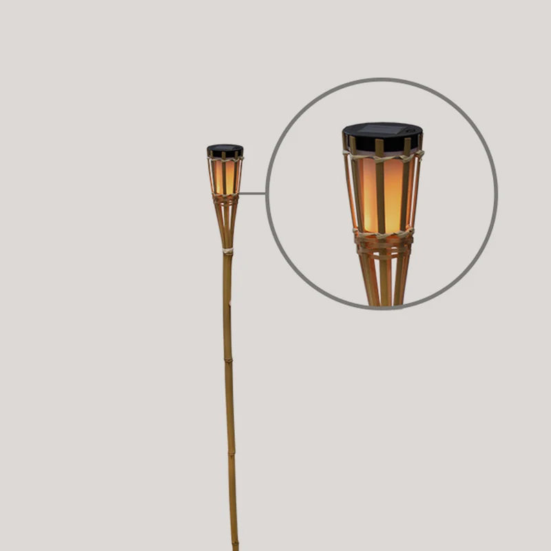 HIAMA Solar-Gartenspieße mit Feuereffekt (4 Stück)
