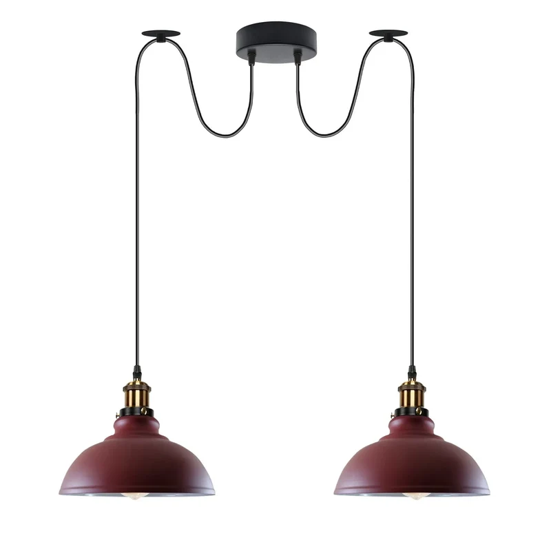 Spinnen-Pendelleuchte 2er-Köpfen, Affenschaukel restaurant bar Deckenlampe E27 ~3800