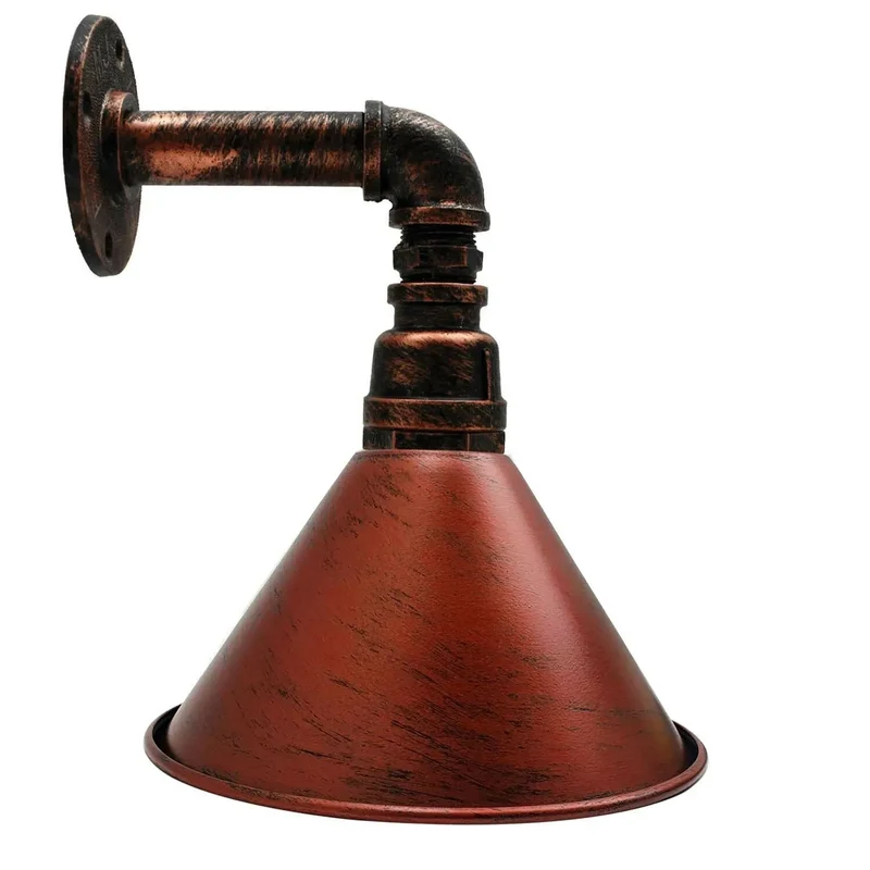LEDSone Steampunk Industrielle Wandleuchte - Metall mit konischem Schirm ~3798