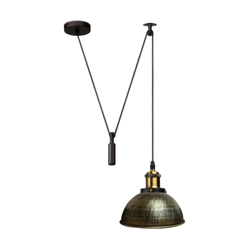 LEDSone Flaschenzug Pendelleuchte Lampe E27 Metall ~3757