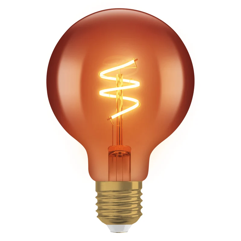 OSRAM Vintage 1906 LED Leuchte CLASSIC SLIM FILAMENT Globe dimmbar 3W 618 Kupfer E27