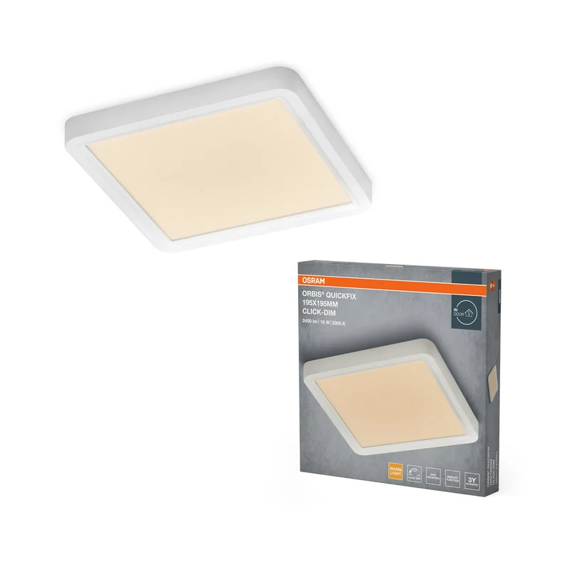 OSRAM Orbis Quickfix Square Deckenleuchte 195x195 mm 16W Click-Dim Weiß