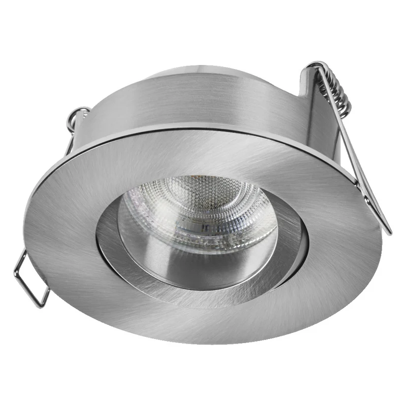 OSRAM LED Spot Recess Einbaustrahler Bad Set GU10 IP65 4.5W 840 Satin-Nickel ⌀68 mm