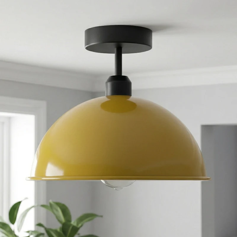 LEDSONE Farbige Retro Deckenleuchte Ø30cm Metall ~3698