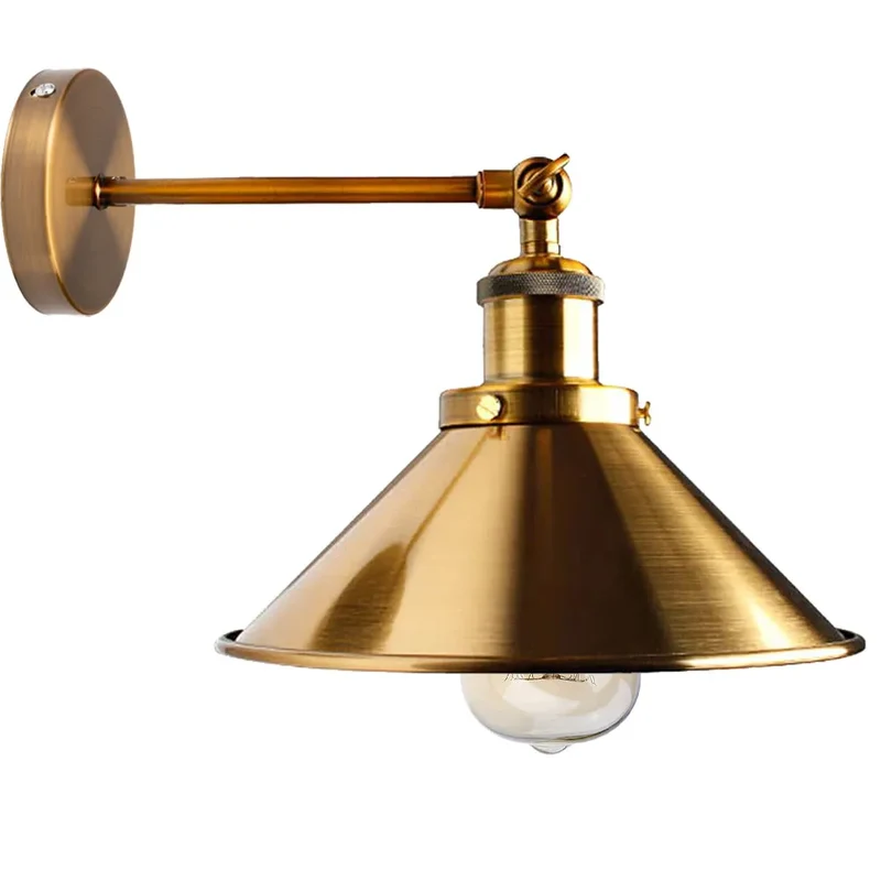 LEDSone Verstellbare Industrie-Wandleuchte | Retro Kegelform, E27~3732