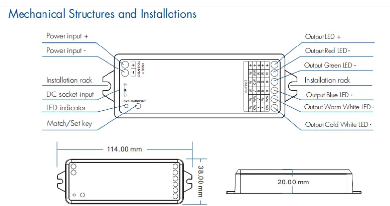 Wi-Fi und RF Controller RGB/RGBW/RGB+CCT