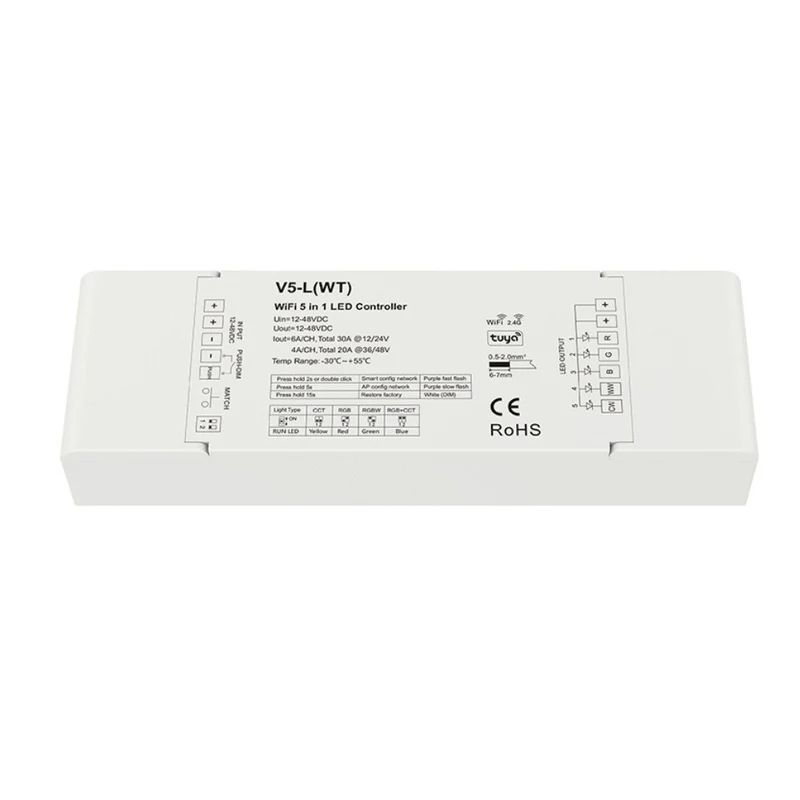 5 in 1 Wifi und RF LED Controller 12-48V