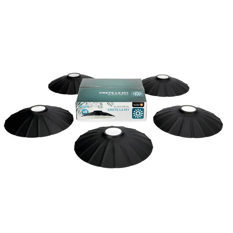 Komplettes Pinkabel mit 5x Lampenschirmen | 5 Meter | Schale | Anschließbar | E27 | inkl. 1W-Lampen
