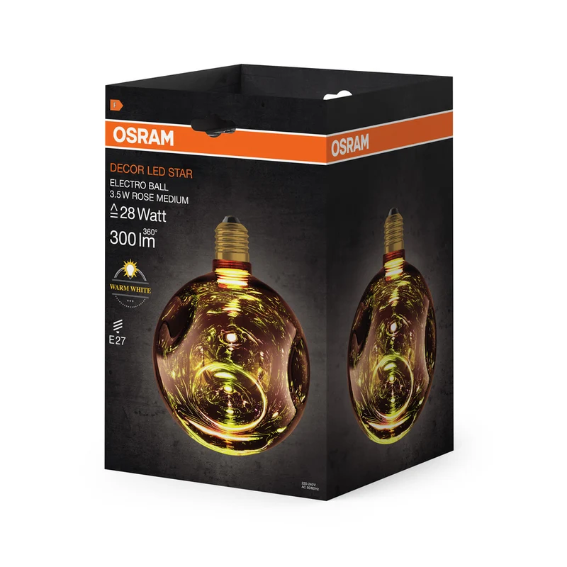 OSRAM DECOR LED-Lampe Elektroglas mittel rosé