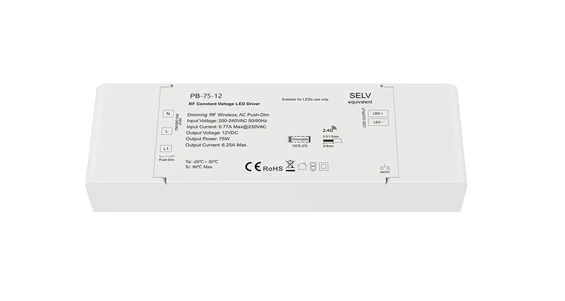 2 in 1 dimmbares RF LED-Netzteil 75W 12/24V