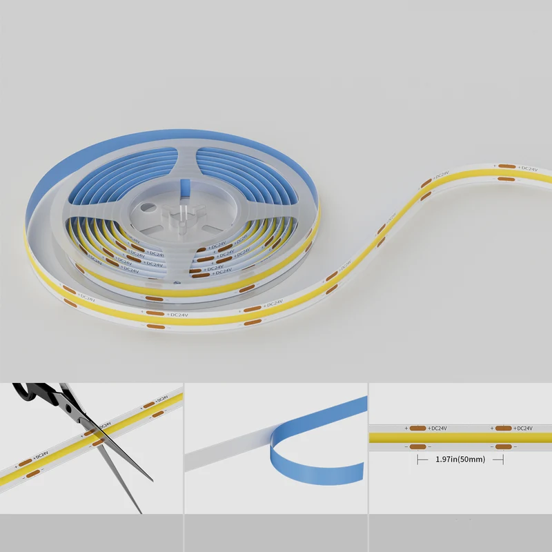 12V/24V COB LED-Streifen 8W/m 320 LEDs/m