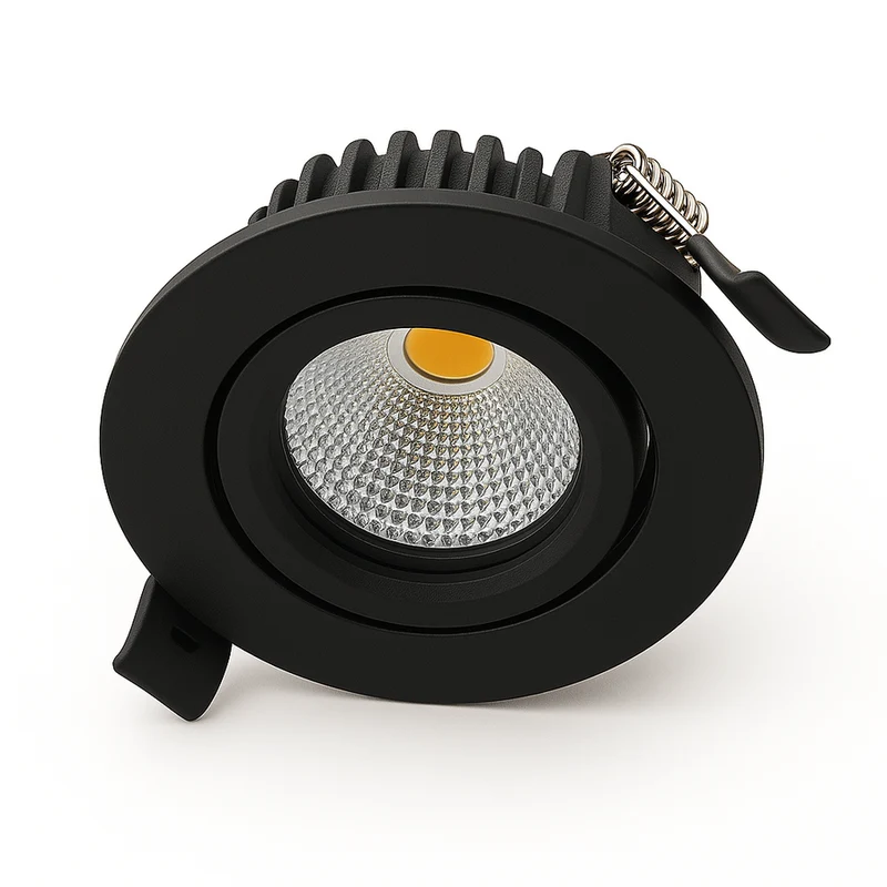 LED Einbaustrahler | VARDA | 6W | CCT Schalter | Rund | Schwarz | Geringe Einbautiefe