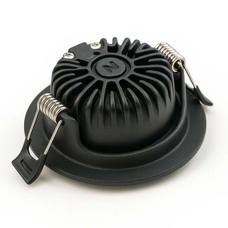 LED Einbaustrahler | VARDA | 6W | CCT Schalter | Rund | Schwarz | Geringe Einbautiefe