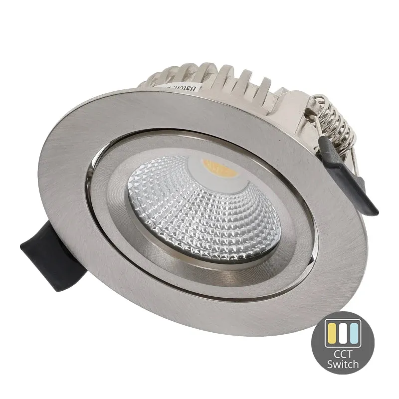 LED Einbaustrahler | VARDA | 6W | CCT Schalter | Rund | Silber | Geringe Einbautiefe