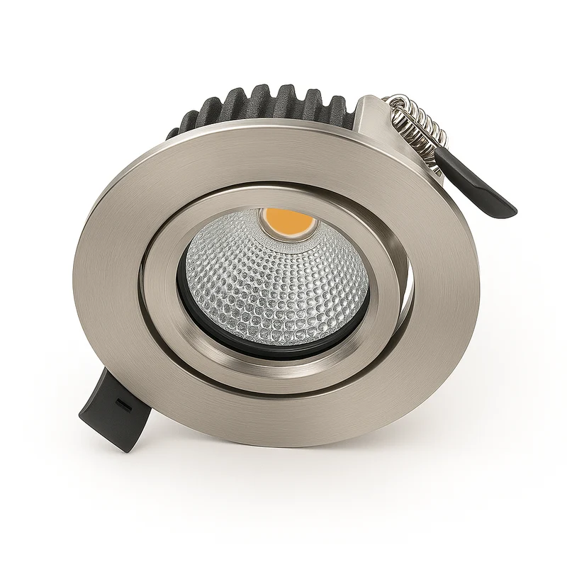 LED Einbaustrahler | VARDA | 6W | CCT Schalter | Rund | Silber | Geringe Einbautiefe