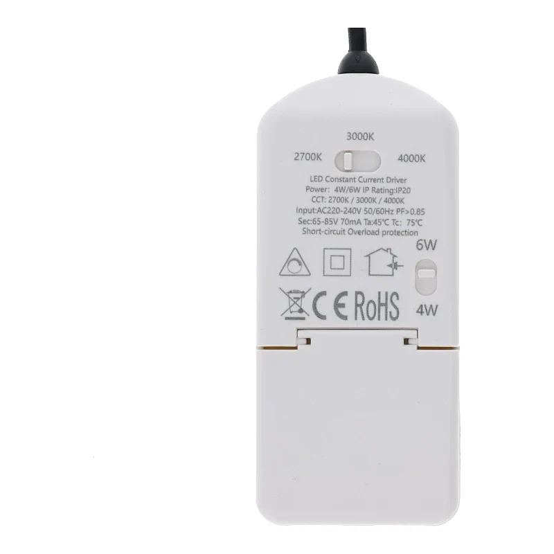 LED Einbaustrahler | VARDA | 6W | CCT Schalter | Rund | Silber | Geringe Einbautiefe