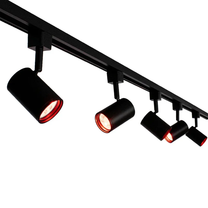 Smart TUYA - Schienensystem 1-phasig | Schwarz | 3 Meter | WLAN | inkl. 5x WiFi GU10 Spots