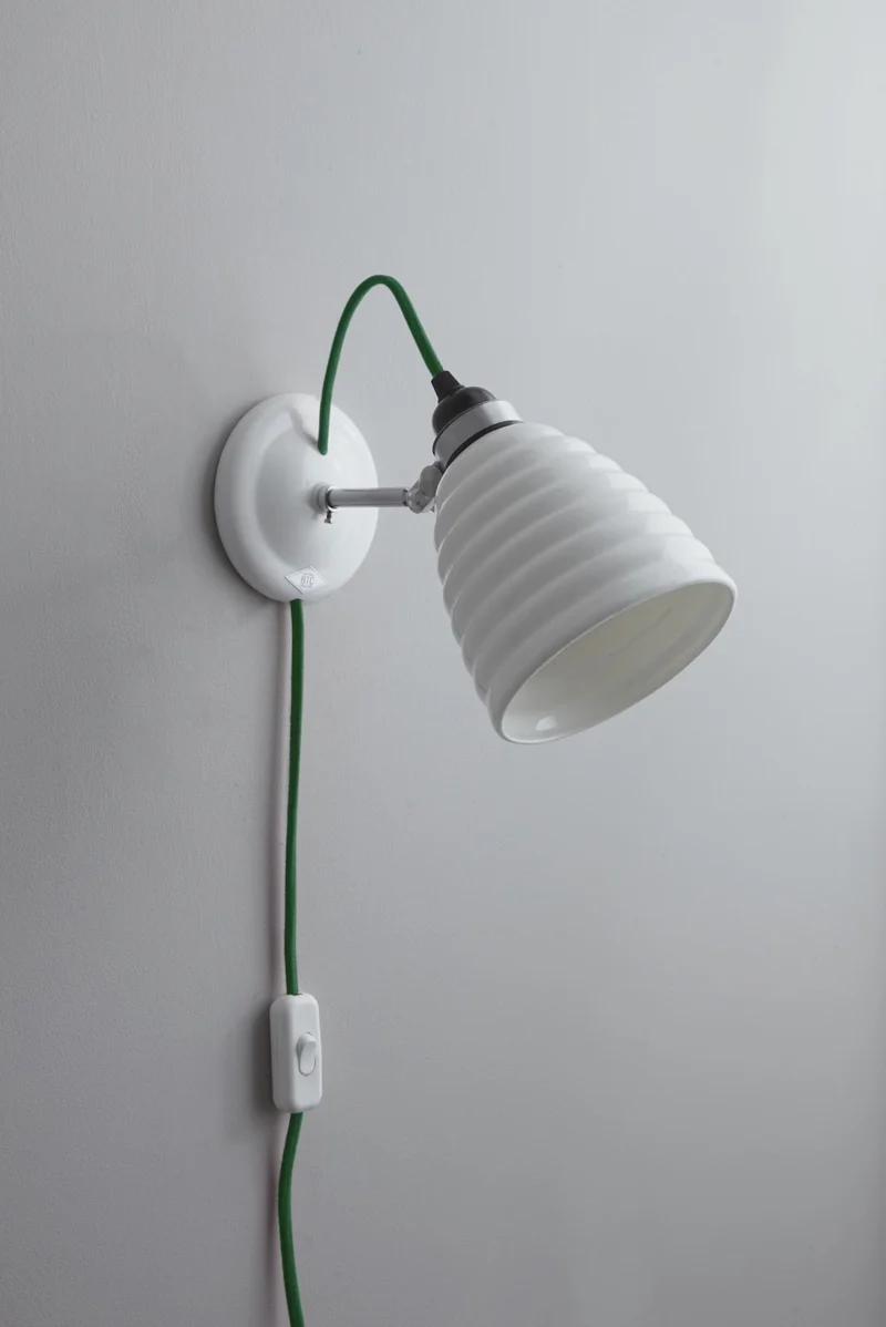 Hector Bibendum Wall Light Plug, switch & cable