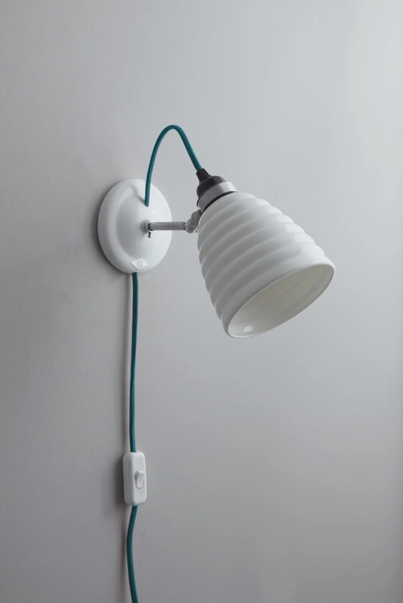 Hector Bibendum Wall Light Plug, switch & cable