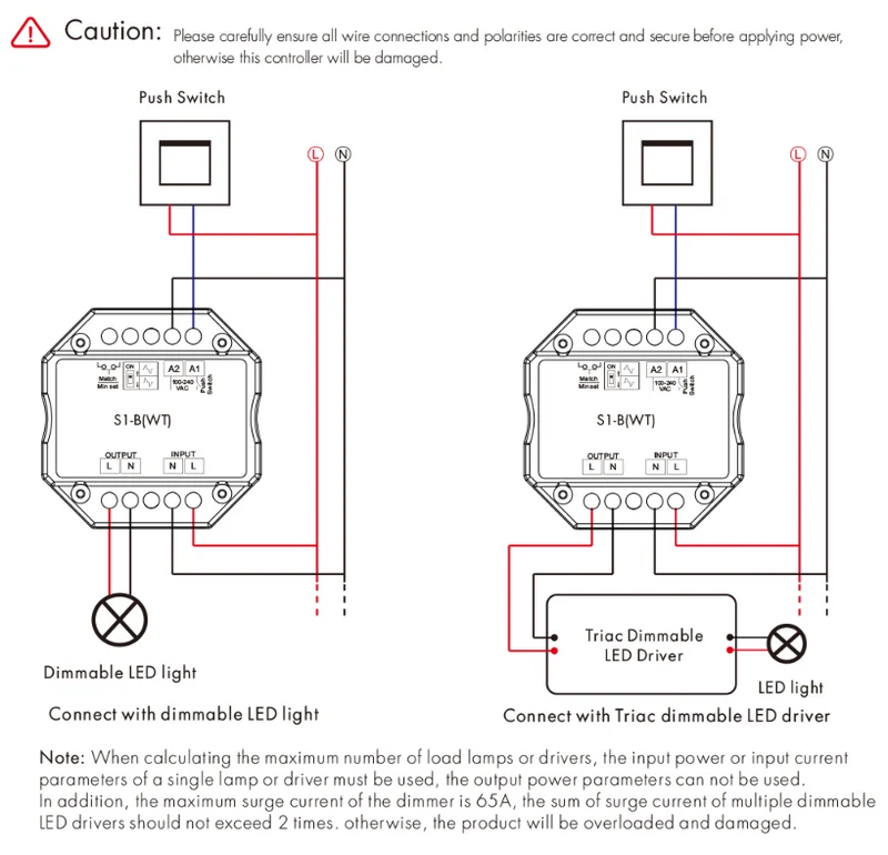 1CH*1.5A WiFi-RF AC Triac Dimmer