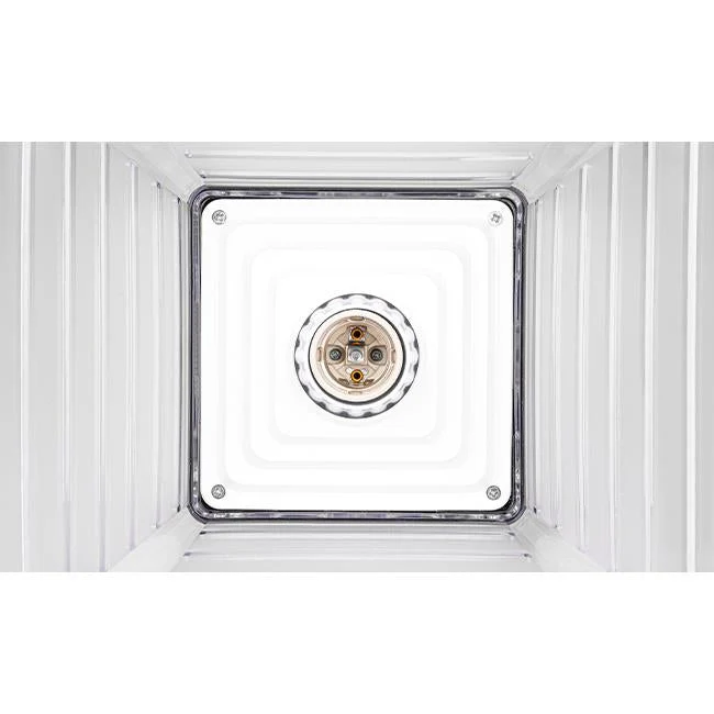 Moderner Laternenpfahl – Lichtmast | Komplett | 3 Meter | Schwarz | Quadratischer Lampenschirm
