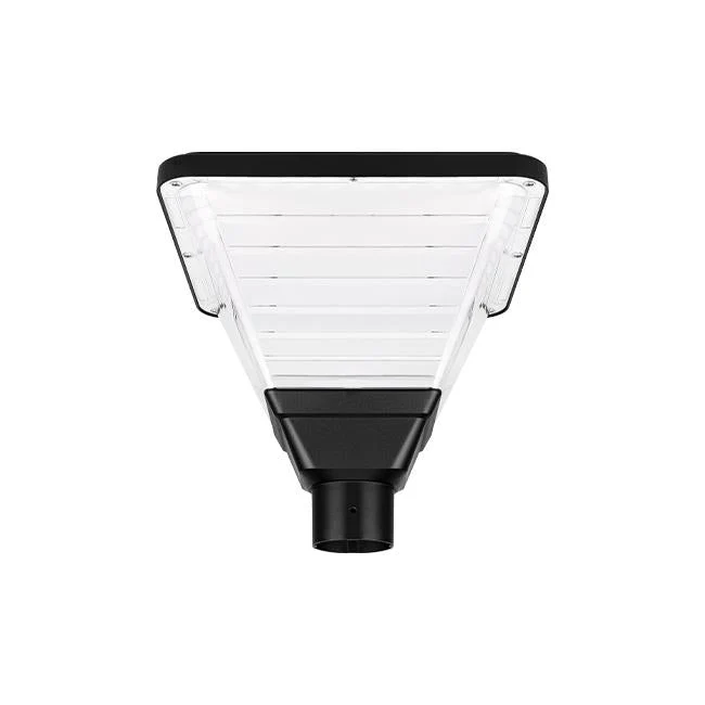 Moderner Laternenpfahl – Lichtmast | Komplett | 3 Meter | Schwarz | Quadratischer Lampenschirm