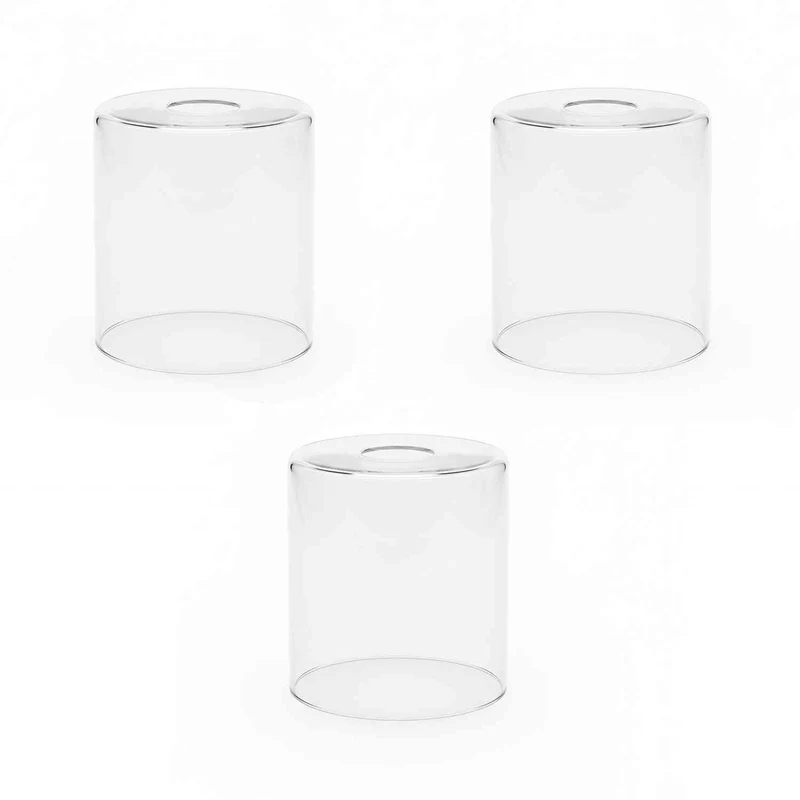 Ersatzglas lampenschirm E27 Klarglas | Zylinder Lampenglas Ø 14cm / Ø7,5cm~3688