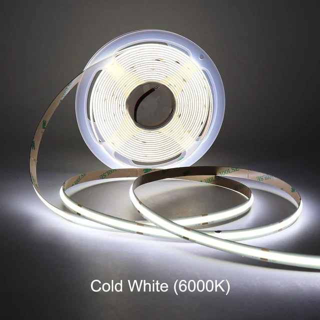 12V/24V COB LED-Streifen 11W/m 480 LEDs/m – punktfreies Licht CRI>90