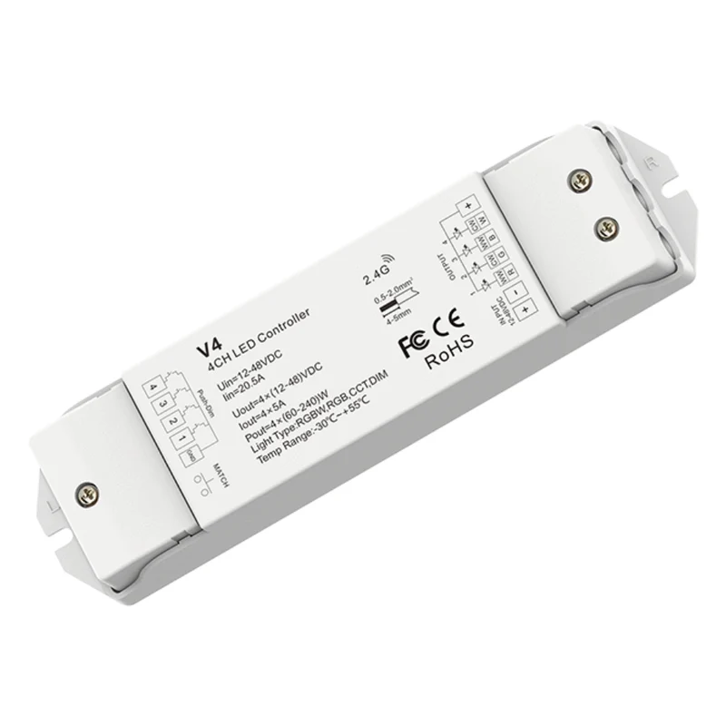 LED-Controller 4-Kanal RF Steuerung für RGBW, RGB, CCT & DIM
