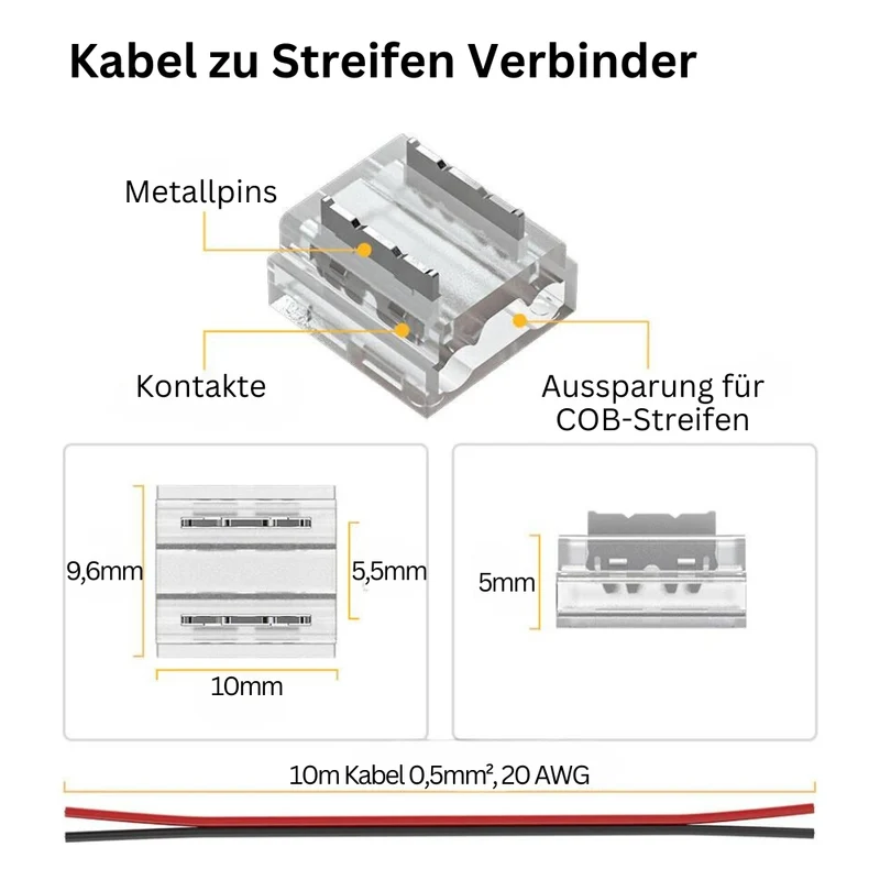 LED Treppenbeleuchtung Komplettset inklusive LED-Streifen und Zubehör