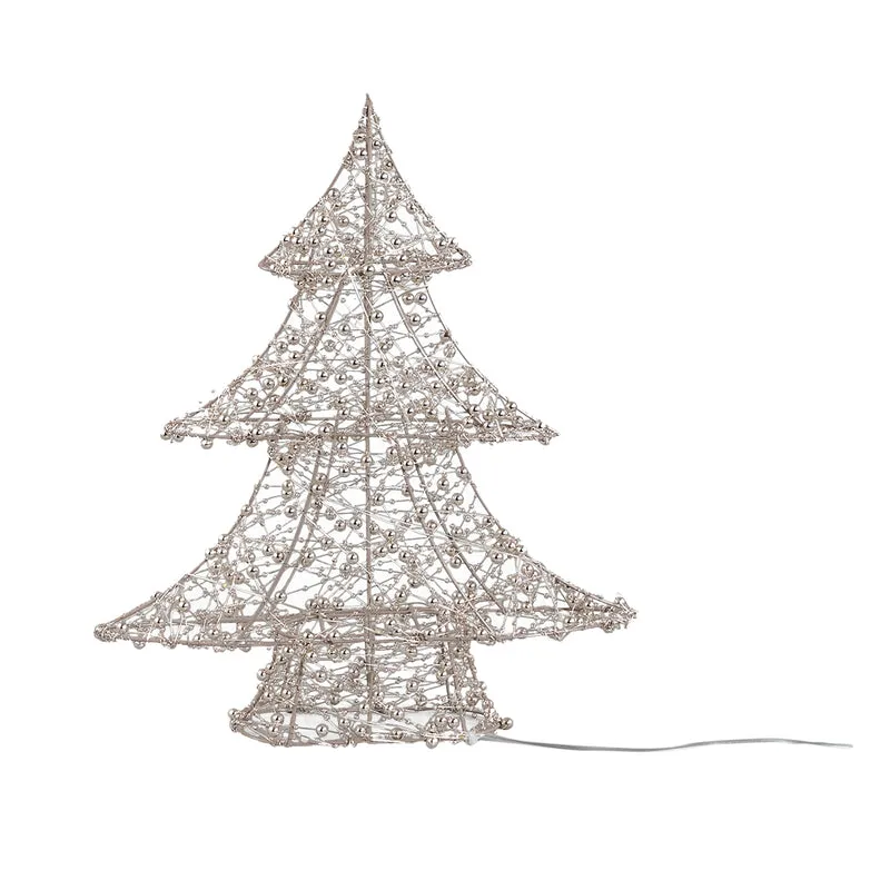 LED-Weihnachtsbaum – Goldfarben, Perlendekor, Größe S - Misk | PTMD