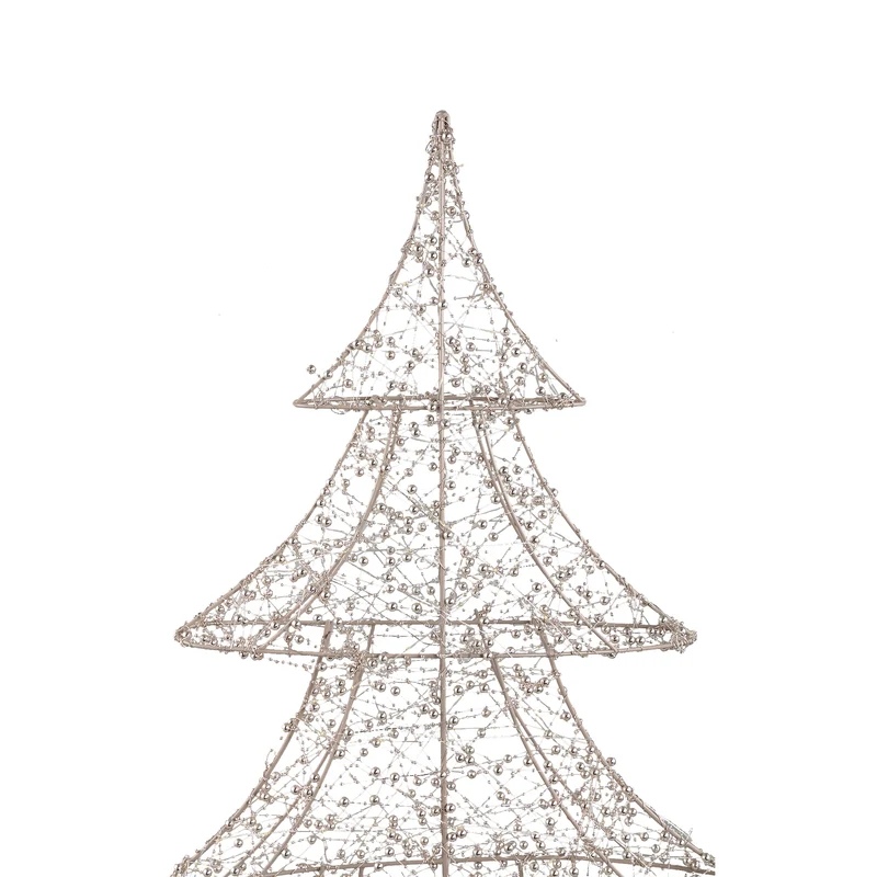 LED-Weihnachtsbaum – Goldfarben, Perlendekor, Größe S - Misk | PTMD