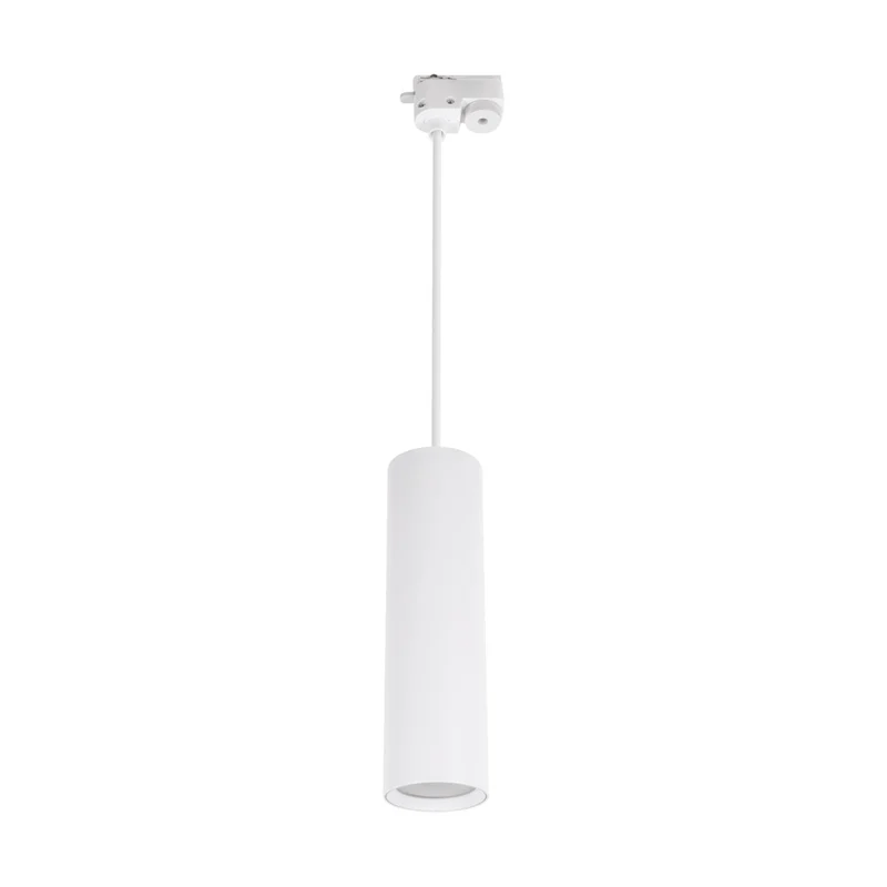 1-Phasen-Schienenleuchte | Weiß | 300 cm | Inkl. 3 Spots | 2 Pendelleuchten | I-Form