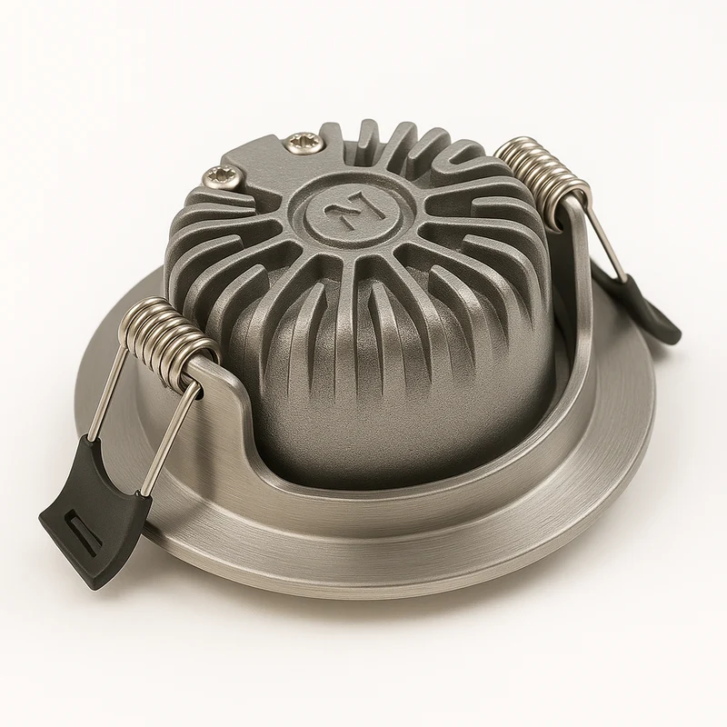 Set | 6x LED-Einbaustrahler | VARDA | 6 W | Farbtemperaturschalter | Rund | Silber | Geringe Einbautiefe